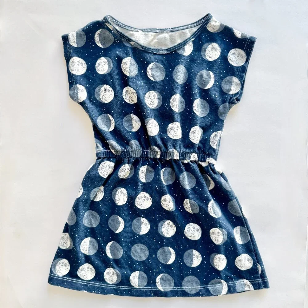 Winter Water Factory Moon Phase Dress | Blue | 3T - Picture 1 of 5